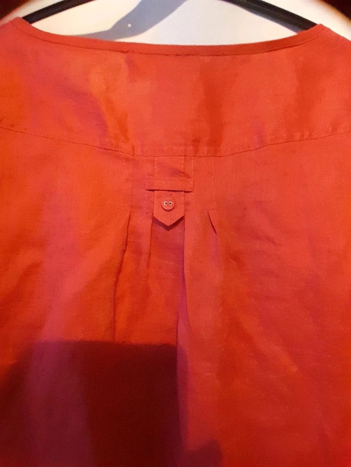 Blouse, chemisier van 100% linnen, kleur Rood, Maat 50, Merk Armand Thiery – photo 8